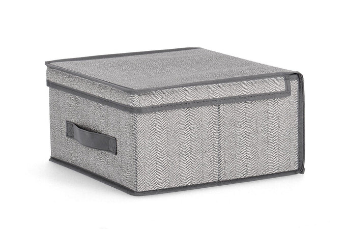 Scatola cambio stagione con coperchio "Tidy" in cartone con manico