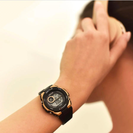 Orologio SECTOR unisex Ex-10 Digital nero / oro rosa