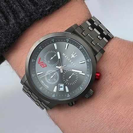 Orologio MASERATI uomo GT cronografo acciaio brunito