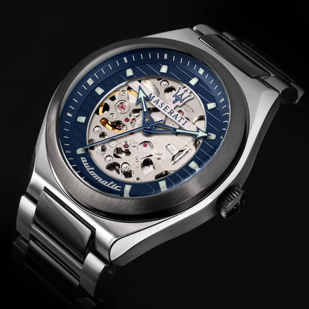 Orologio MASERATI uomo Triconic automatico acciaio brunito