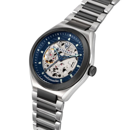 Orologio MASERATI uomo Triconic automatico acciaio brunito