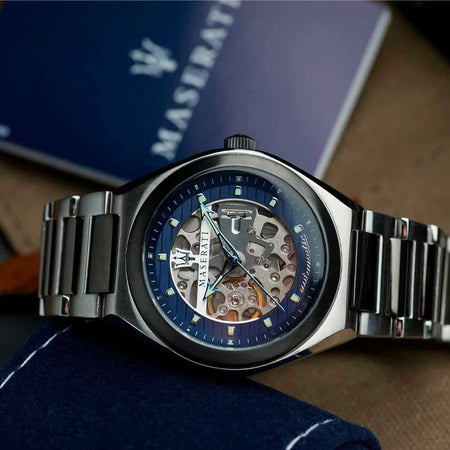Orologio MASERATI uomo Triconic automatico acciaio brunito