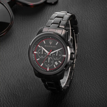 Orologio MASERATI uomo Successo cronografo acciaio nero