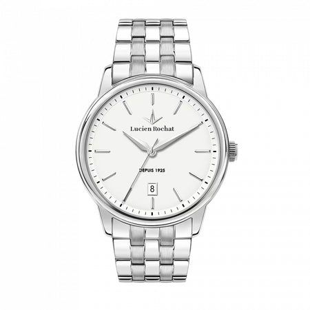 Orologio LUCIEN ROCHAT uomo Iconic datario acciaio / bianco