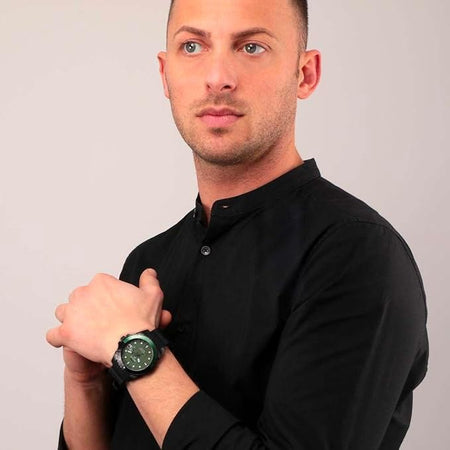 Orologio SECTOR uomo 450 data gomma nero / verde