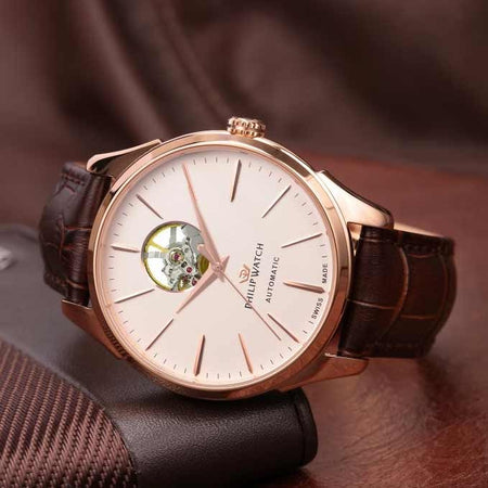 Orologio PHILIP WATCH uomo Roma Automatico pelle marrone