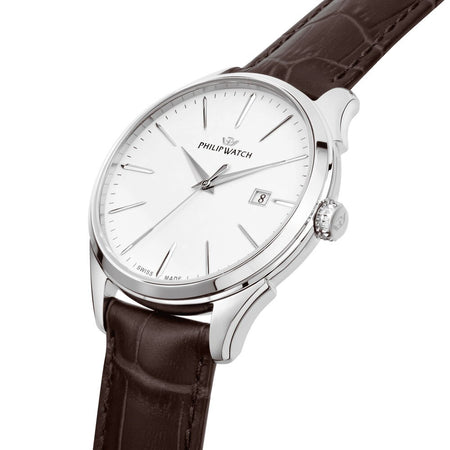 Orologio PHILIP WATCH uomo Roma pelle marrone / bianco