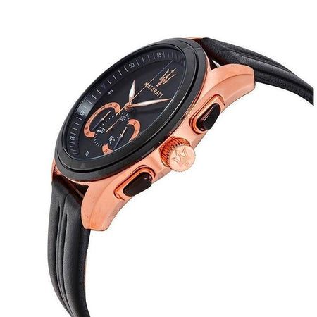 Orologio MASERATI uomo Traguardo cronografo pelle nero