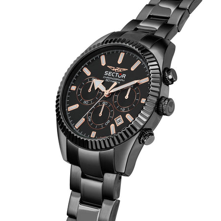 Orologio SECTOR uomo 240 cronografo acciaio total black - Limited