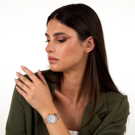 Orologio SECTOR donna 230 tempo acciaio oro rosa / bianco