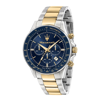 Orologio MASERATI uomo Sfida crono acciaio bicolore / blu - Limited Ed.