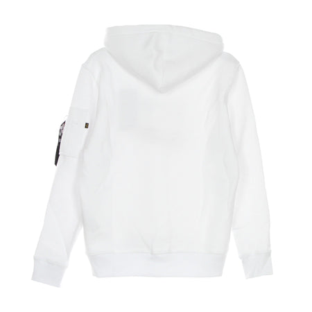ALPHA INDUSTRIES Felpa Cappuccio Uomo Hot Wheels Flag Hoody White da uomo