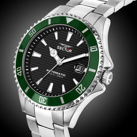 Orologio SECTOR uomo 230 Automatico datario acciaio / verde