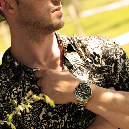 Orologio SECTOR uomo 230 datario acciaio nero / verde