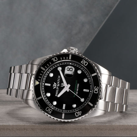 Orologio PHILIP WATCH uomo Caribe data acciaio / nero