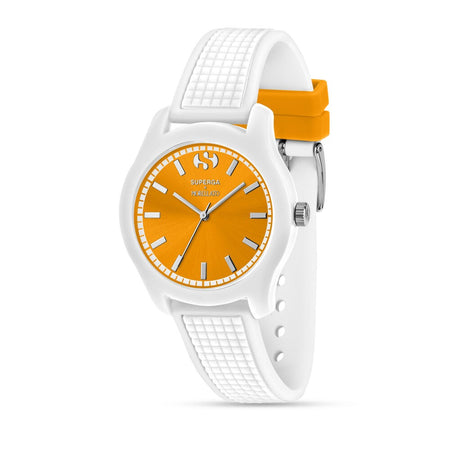 Orologio MORELLATO uomo Superga gomma bianco / arancione