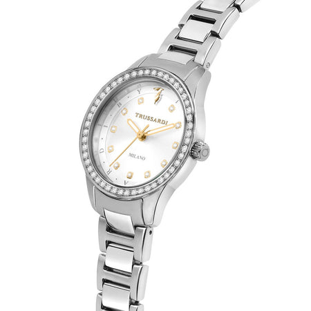 Orologio TRUSSARDI donna T-sky tempo acciaio / bianco
