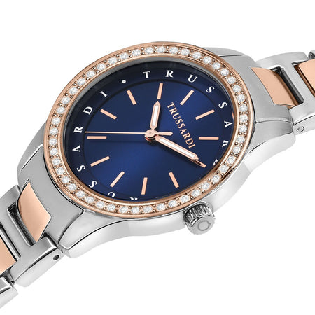 Orologio TRUSSARDI donna T-sky tempo bicolore / blu