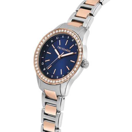 Orologio TRUSSARDI donna T-sky tempo bicolore / blu