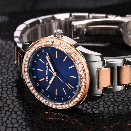 Orologio TRUSSARDI donna T-sky tempo bicolore / blu