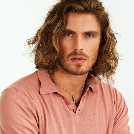 Pendente MORELLATO uomo Motown acciaio / pietra nera