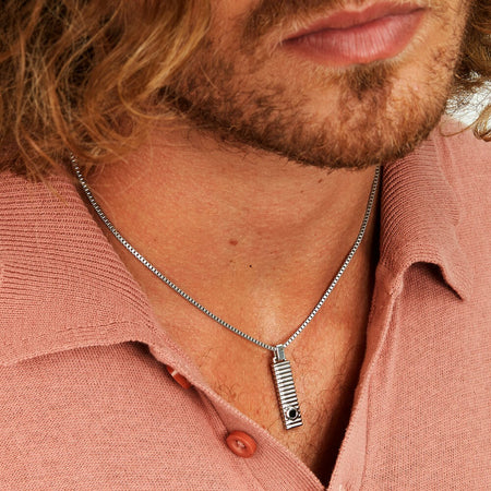 Pendente MORELLATO uomo Motown acciaio / pietra nera