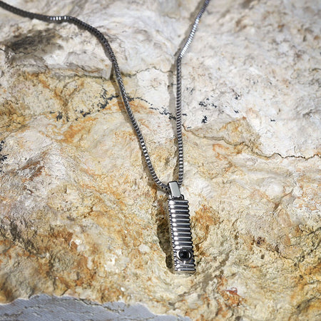 Pendente MORELLATO uomo Motown acciaio / pietra nera