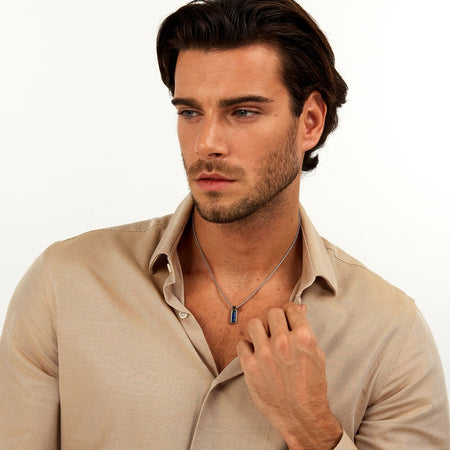 Pendente MORELLATO uomo Motown acciaio / pietre blu