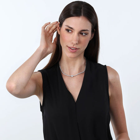 Collana MORELLATO donna Tesori Tennis argento 925 - cristalli bianchi