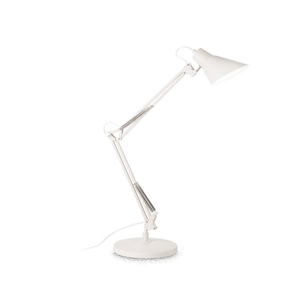 Lampada Da Scrivania-Ufficio Moderna Sally Metallo Bianco 1 Luce E27