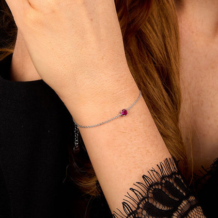 Bracciale MORELLATO donna Tesori arg. 925 - pietra rossa