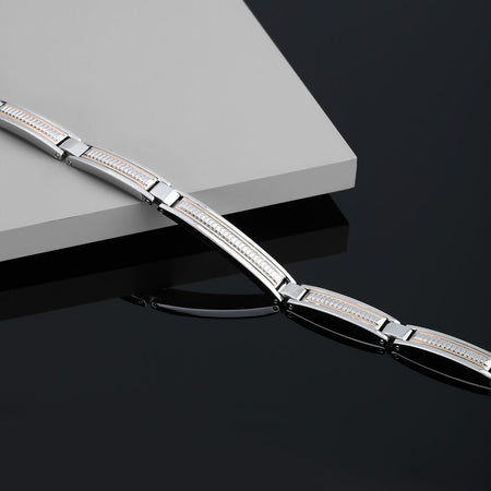 Bracciale MORELLATO uomo Motown acciaio / oro rosa