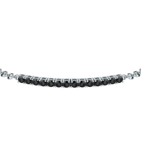 Bracciale MORELLATO uomo Tennis argento 925 / pietre nere