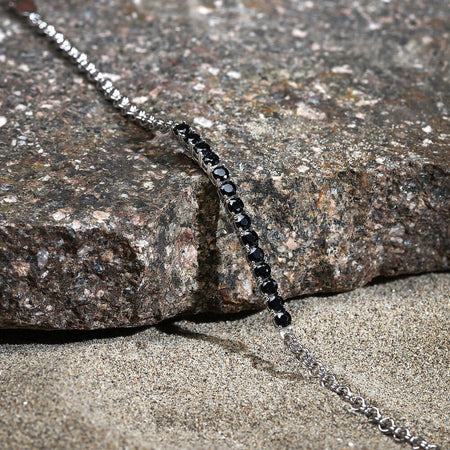 Bracciale MORELLATO uomo Tennis argento 925 / pietre nere