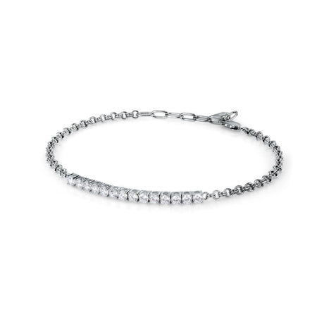 Bracciale MORELLATO uomo Tennis argento 925 / pietre bianche