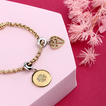 Bracciale MORELLATO donna Drops dorato Alberto vita / quadrifoglio