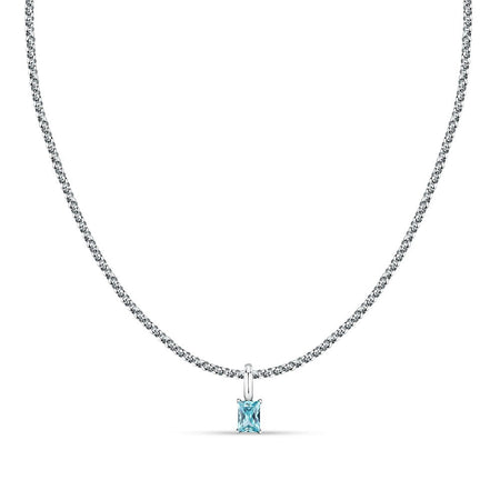 Collana MORELLATO donna Drops acciaio / punto luce azzurro