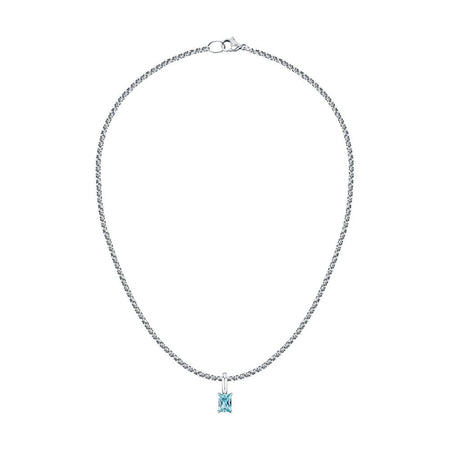 Collana MORELLATO donna Drops acciaio / punto luce azzurro