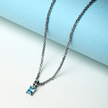 Collana MORELLATO donna Drops acciaio / punto luce azzurro