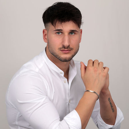 Bracciale SECTOR uomo Tennis acciaio / cristalli neri