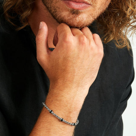 Bracciale SECTOR uomo Premium alluminio /  nero