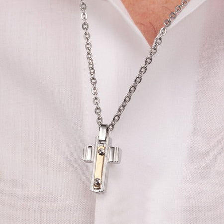 Pendente MORELLATO uomo Gold acciaio e oro 18k