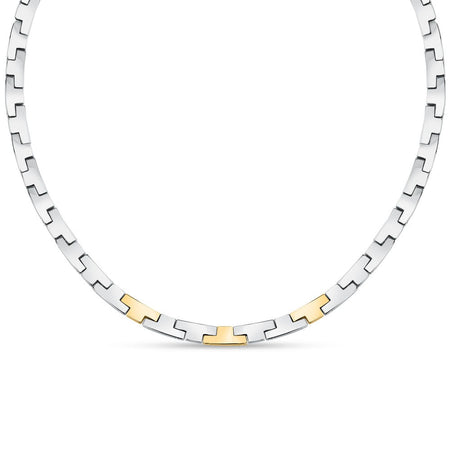 Collana TRUSSARDI donna T-Logo catena acciaio / dorato