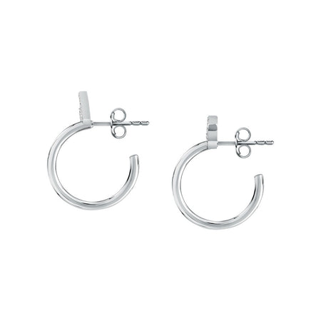 Orecchini TRUSSARDI donna T-Logo cerchi acciaio