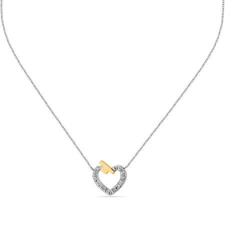 Collana TRUSSARDI donna T-Logo cuore con cristalli