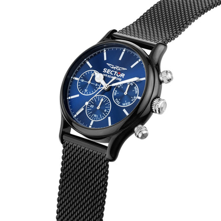 Orologio SECTOR uomo 660 multi funzione acciaio nero / blu