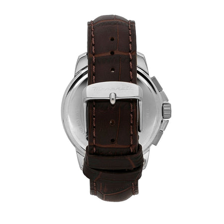 Orologio MASERATI Uomo Successo Crono Pelle Marrone / Blu