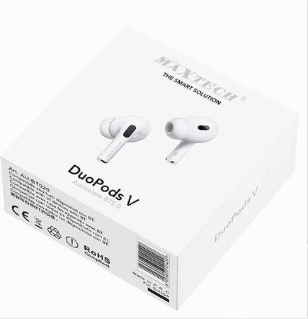 Auricolari Bluetooth5.0 Duopods V Cuffie Smarphone Con Cover Power Bank Au-bt020