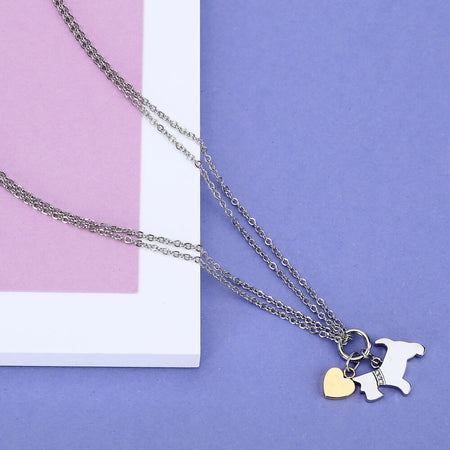 Collana MORELLATO donna Mascotte cane / cuore dorato