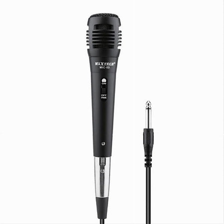 Microfono Con Cavo Jack 6.5mm 2mt Amplificatore Per Karaoke Eventi Fm-570 Mic-12